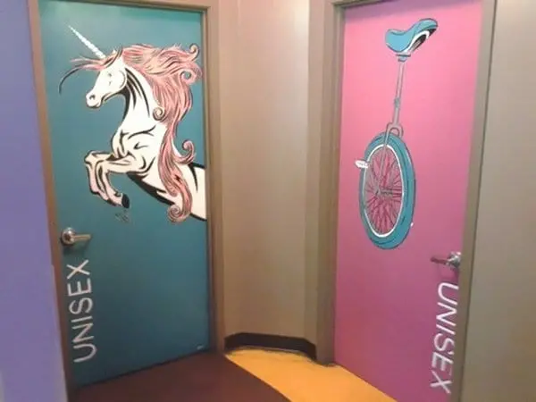 Creative Bathroom Signs unisex