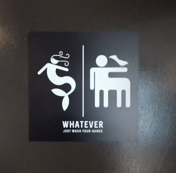 Creative Bathroom Signs whatever just wash your hands