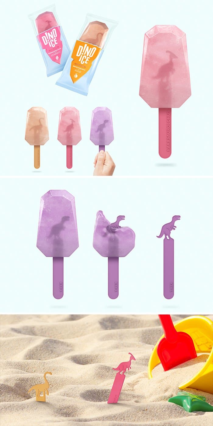 Genius Food Packaging Designs dino ice lolly