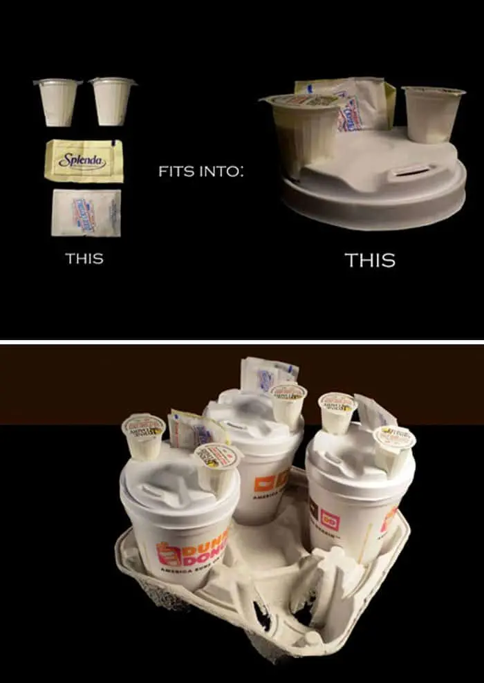 Genius Food Packaging Designs drink lid holder