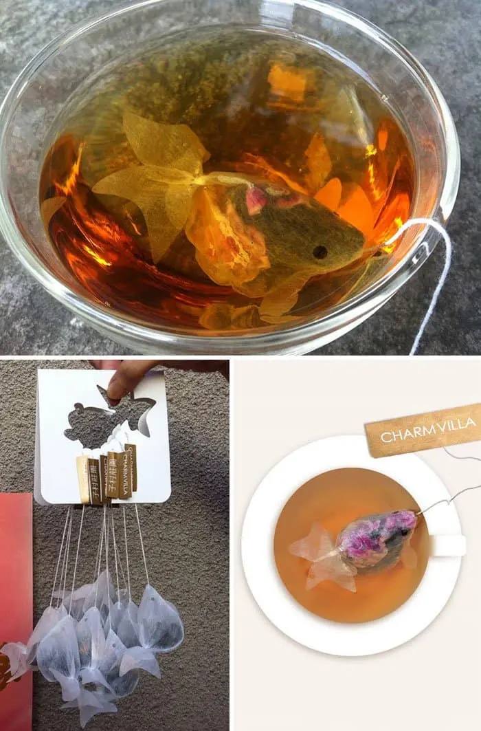 Genius Food Packaging Designs goldfish tea bags