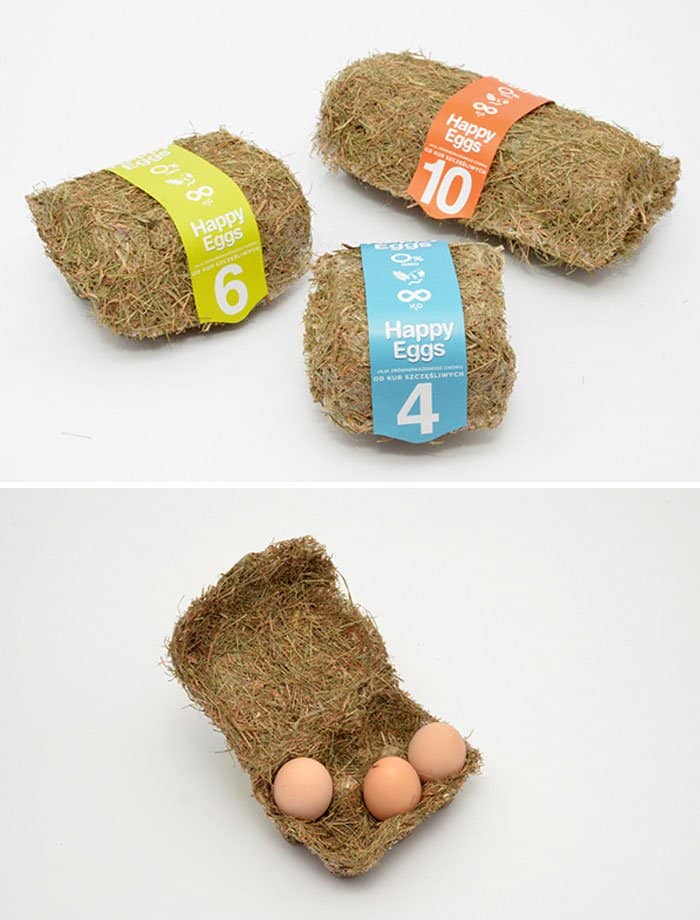 Genius Food Packaging Designs hay happy eggs