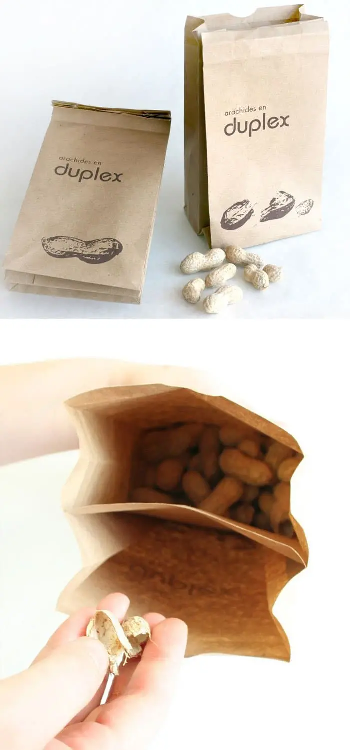 Genius Food Packaging Designs peanut bag double