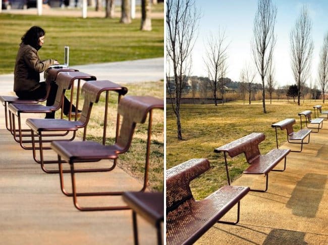Incredible Inventions benches with desks