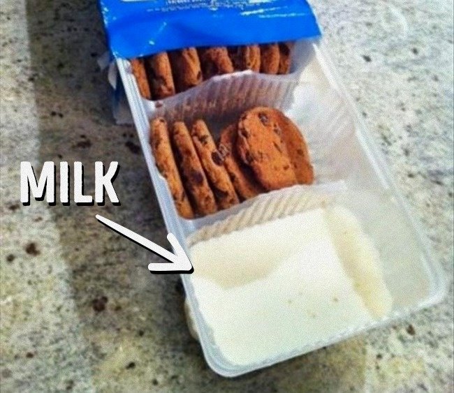 Ingenious Life Hacks milk in cookie tray