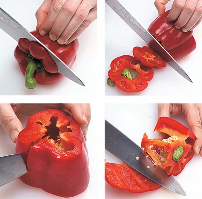 Ingenious Life Hacks slicing a bell pepper
