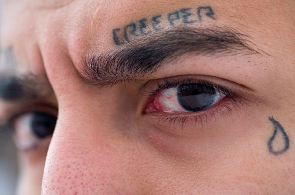 Meanings Of Prison Tattoos outlined teardrop