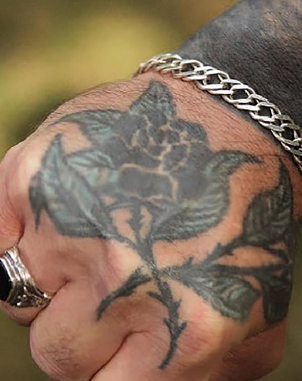 Meanings Of Prison Tattoos rose with thorns