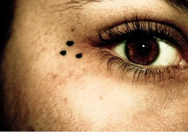Meanings Of Prison Tattoos three dots by eye