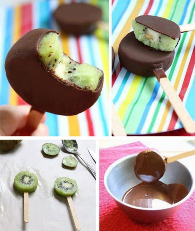 New Ways To Eat Your Favorite Snacks kiwi chocolate sticks