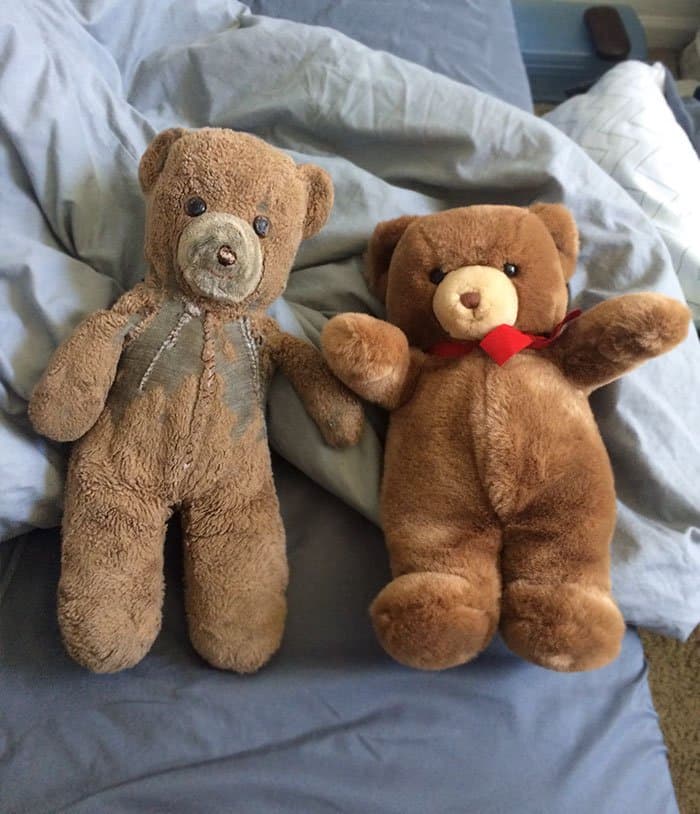 Pictures That Prove Time Changes Everything identical teddy bears years apart