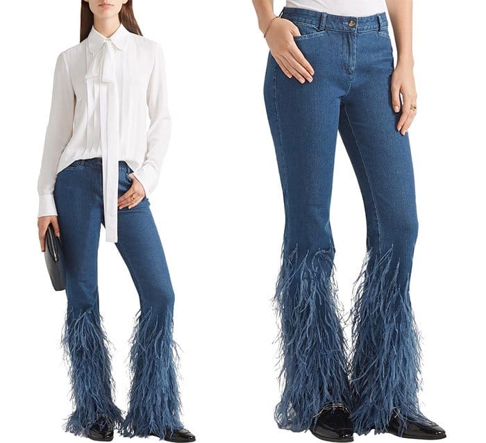 Ridiculous Clothing Items flared feather jeans