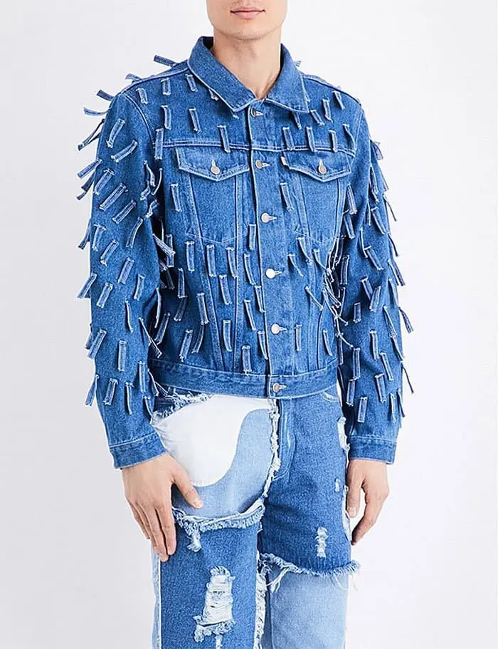 Ridiculous Clothing Items fringed denim jacket