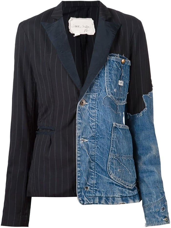 Ridiculous Clothing Items half denim half normal blazer