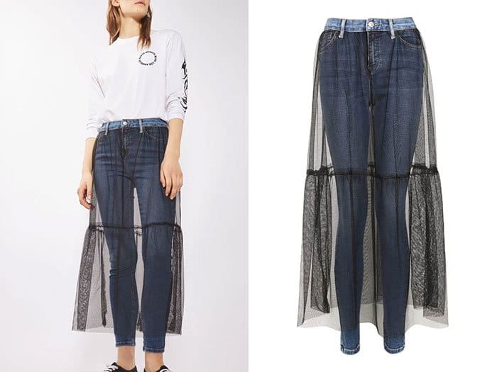 Ridiculous Clothing Items tulle skirt and jean combo