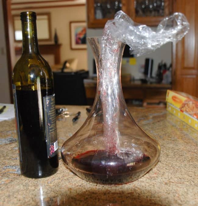 Unexpected Uses For Plastic Food Wrap saving wine