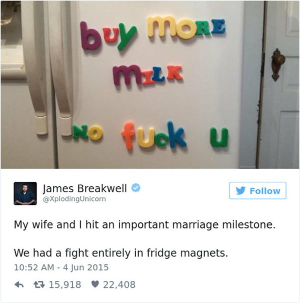 fridge magnet arguements Why Being Married Is The Best