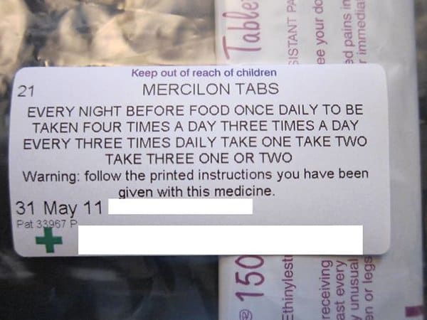 funny product instructions confusing medication