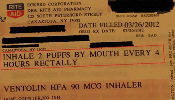 funny product instructions inhale through mouth rectally