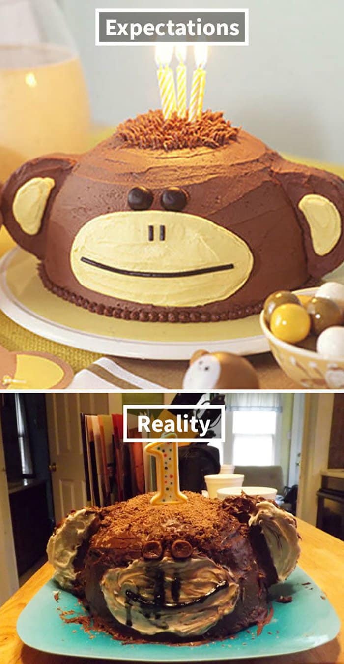 hilarious kitchen fails monkey cake