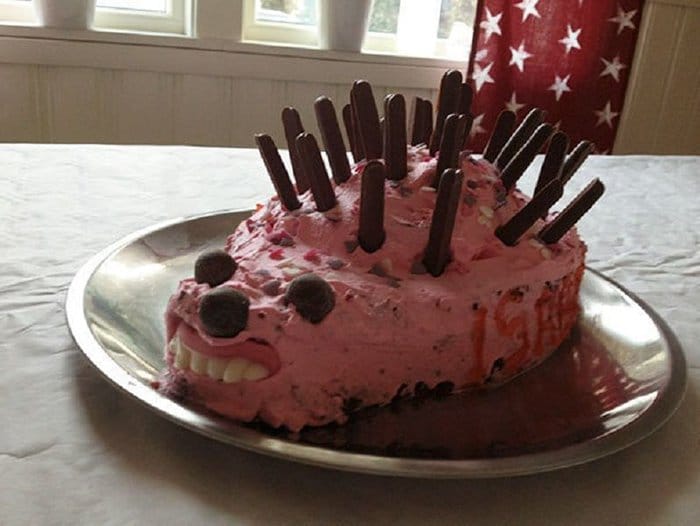 hilarious kitchen fails scary hedgehog cake