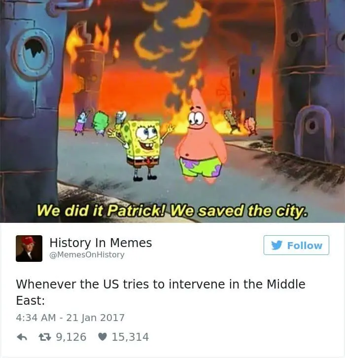 history memes spongebob fire