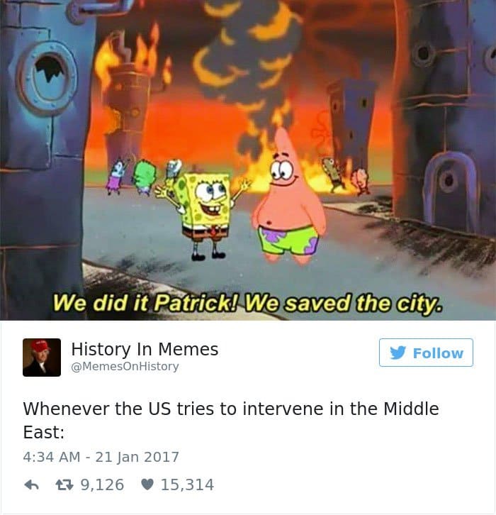 history memes spongebob fire