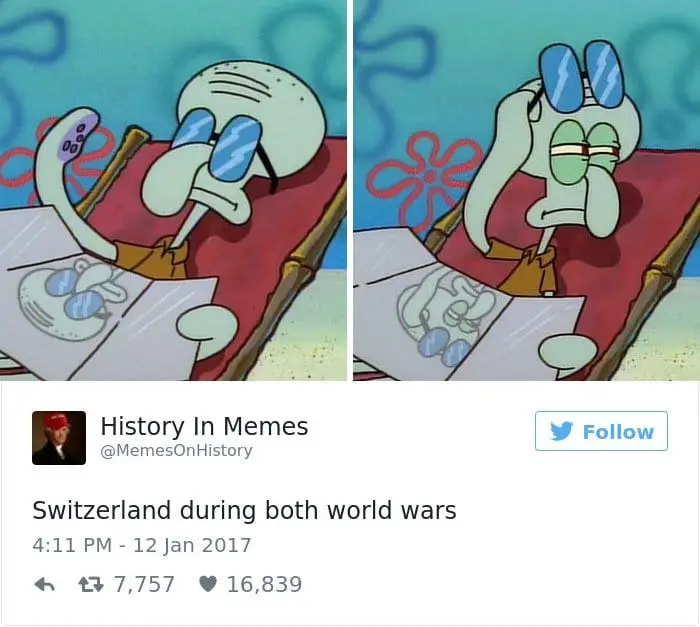 history memes switzerland during the wars