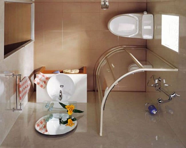 ideas-for-small-bathrooms spacious shower cubicle