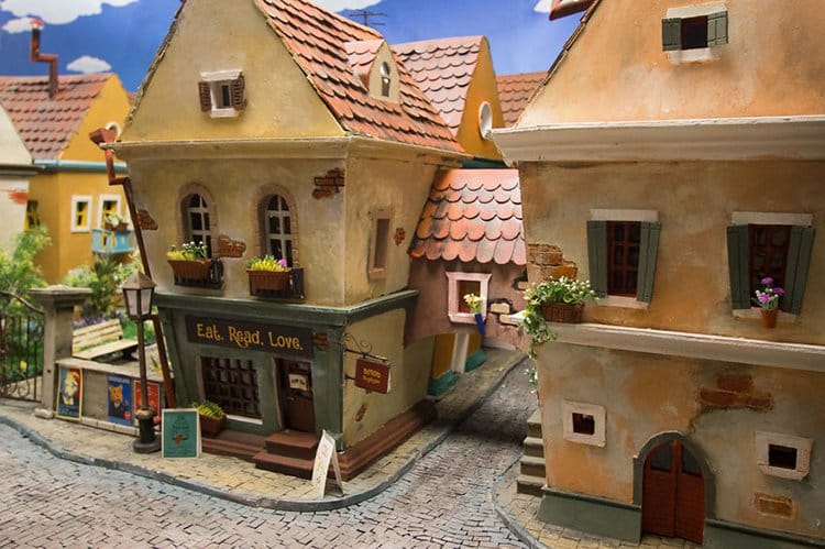 miniature town for hamsters bookshop
