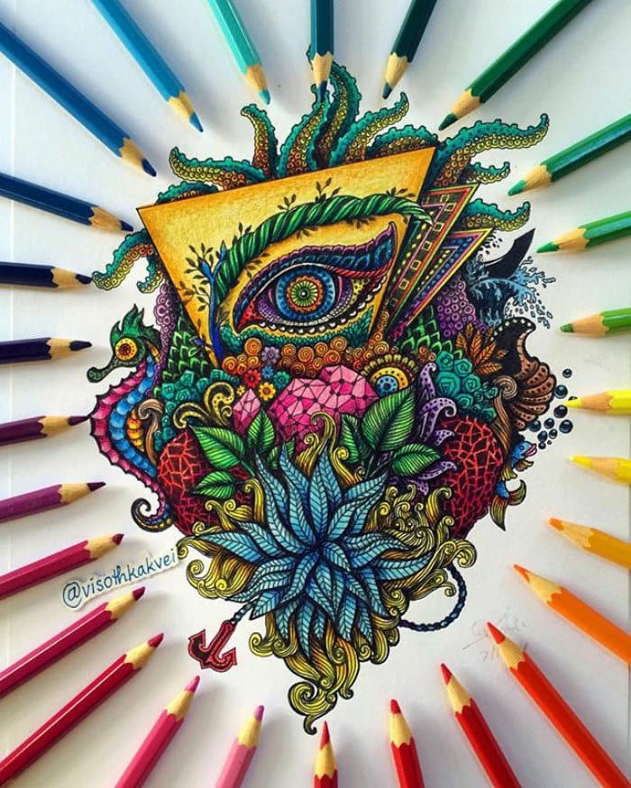 visoth kakvei doodles colorful collage