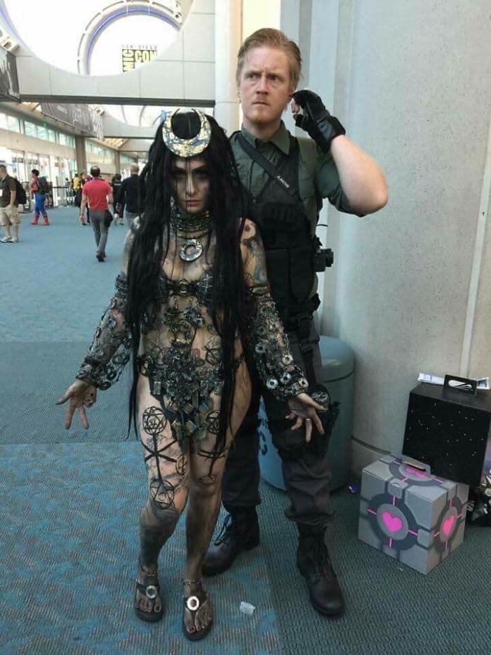 Best Cosplays From San Diego Comic Con enchantress and rick flag suicide squad