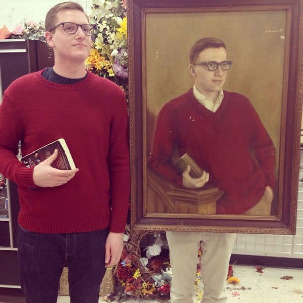 Best Things In Thrift Stores painting looks similar to guy in real life