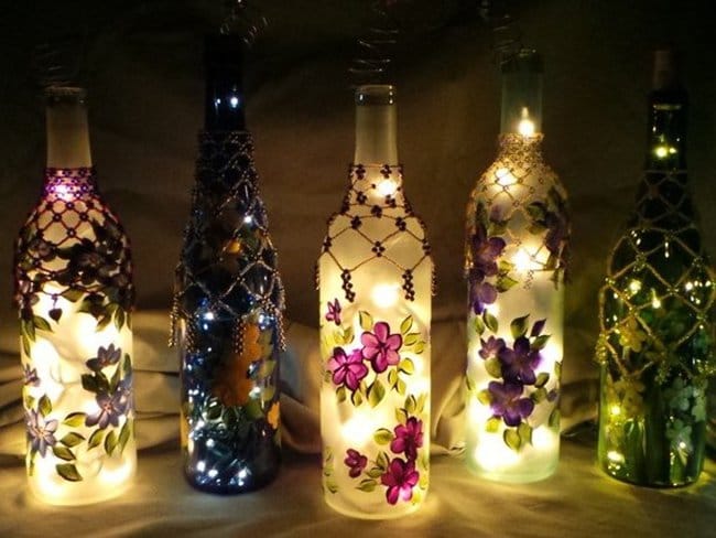 Bottle Project Ideas festive lights