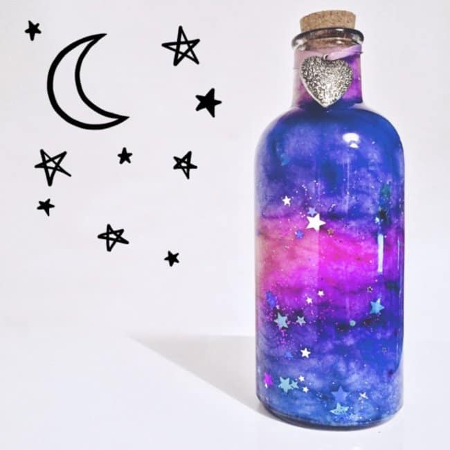 Bottle Project Ideas galaxy in a bottle