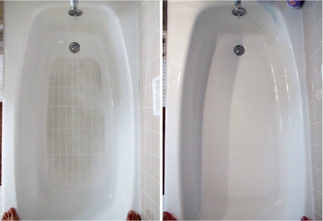 Clever Cleaning Tricks make bathtub white