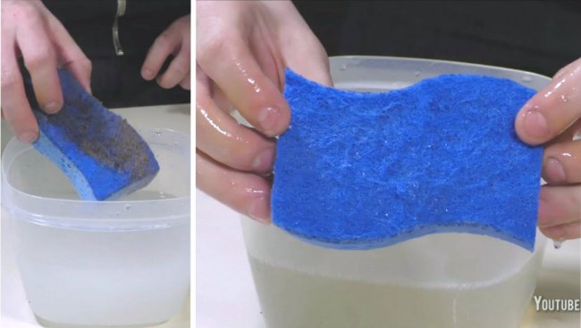 Clever Cleaning Tricks washing sponges
