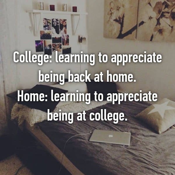 College Student Things appreciating home