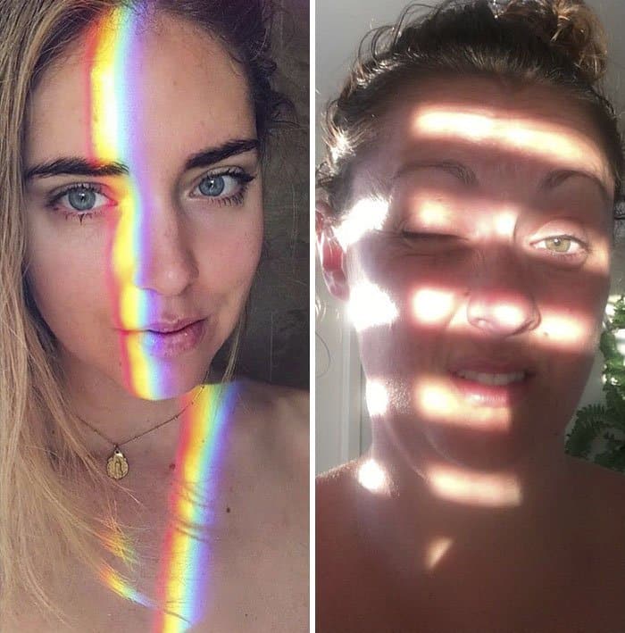 Comedienne Hilariously Recreates Celebrity Instagram Photos light on face