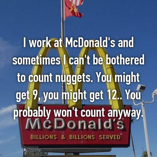 Confessions From Fast Food Workers count nuggets