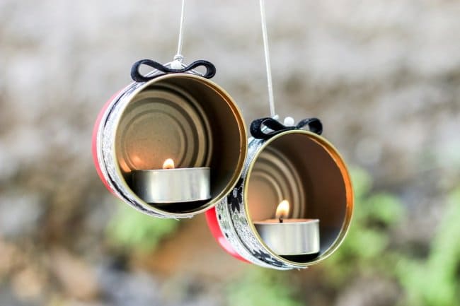Creative Ways To Transform Tin Cans candle holders