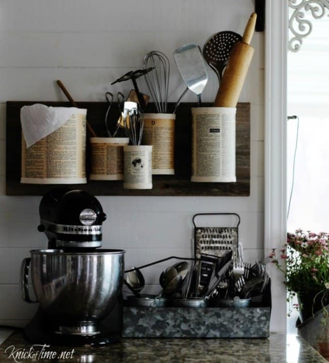 Creative Ways To Transform Tin Cans kitchen utensil holder