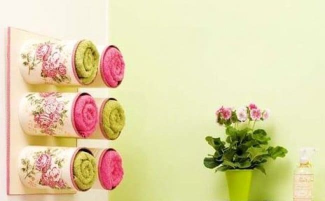 Creative Ways To Transform Tin Cans towel holders
