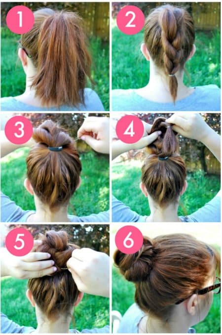 Easy Hairstyles braided bun