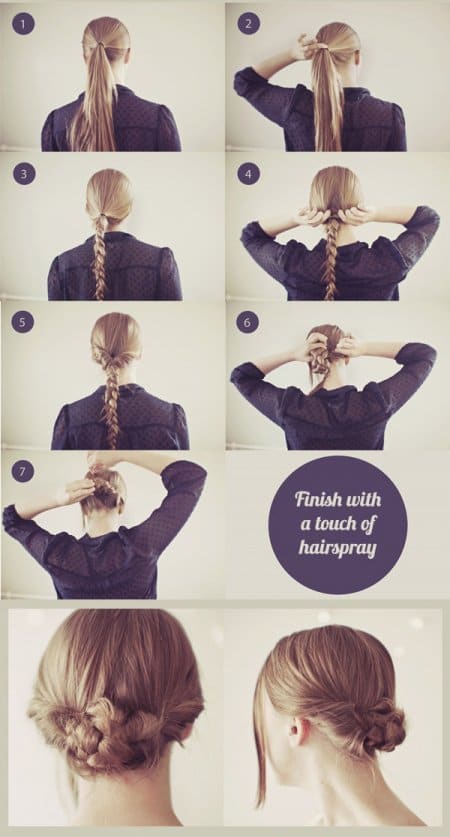 Easy Hairstyles brisk braid wrap