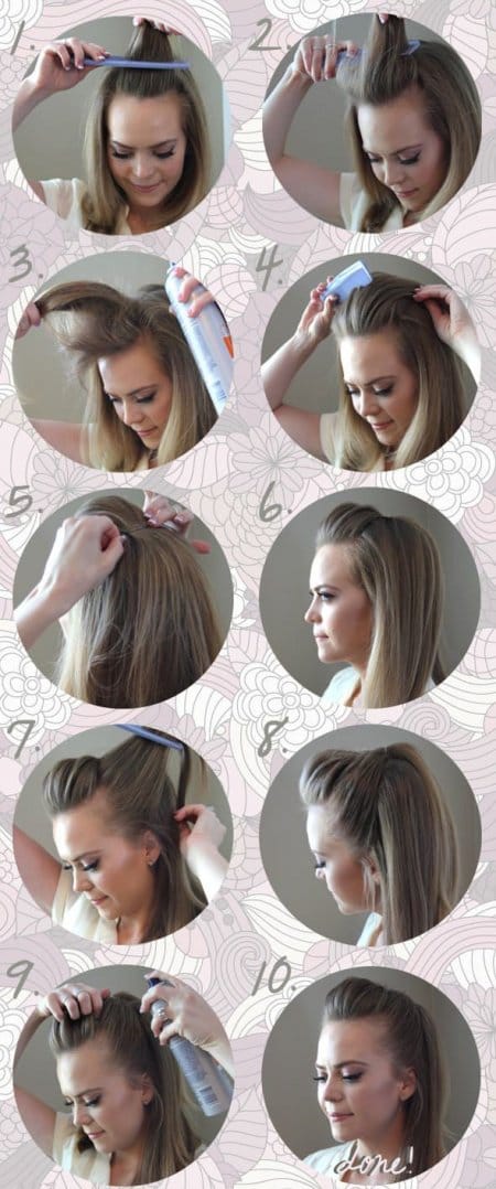 Easy Hairstyles easy pompadour