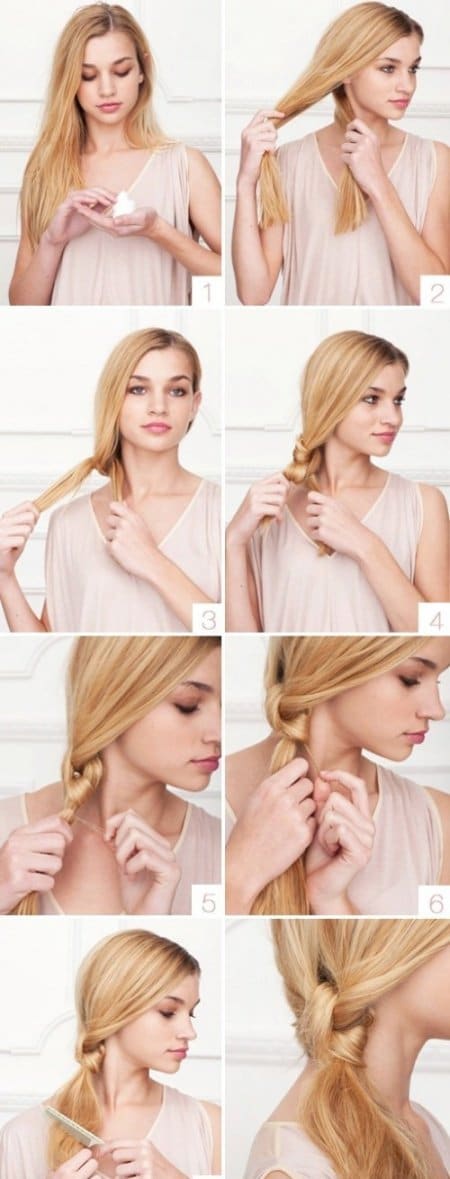 Easy Hairstyles knotted ponytail