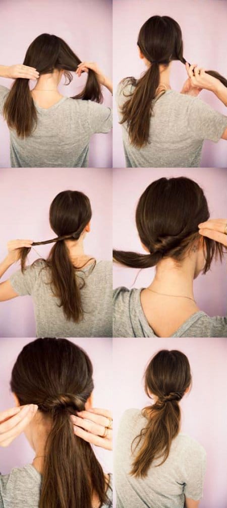 Easy Hairstyles the twisted ponytail