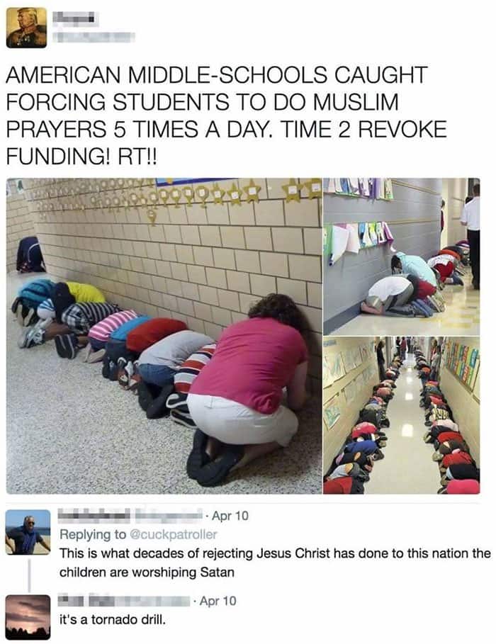 Facepalm Moments forcing students to do muslim prayers