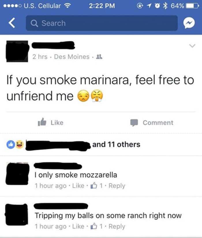 Facepalm Moments if you smoke marinara unfriend me
